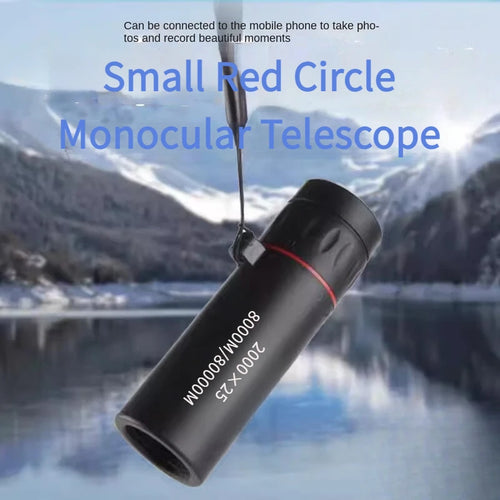 2000x25 HD Monocular Telescope Mini Portable Mobile Phone Telescope with Holder Outdoor Camping Hunting Birdwatching Telescopes