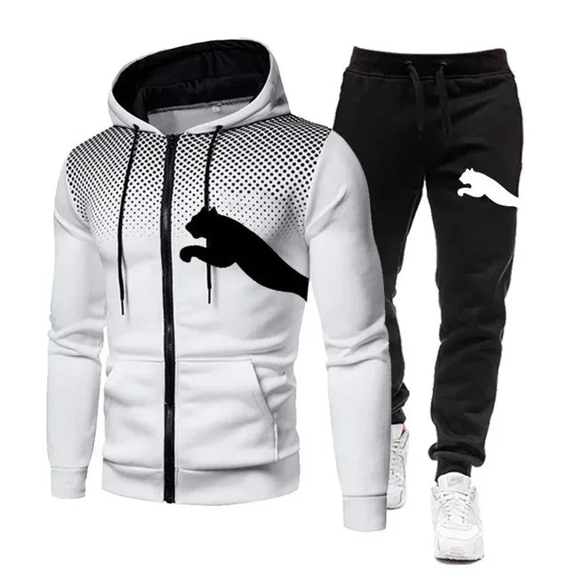 Hoodies Sets Men's Clothing Fashion Autumn/Winter Designer Clothing Hooded Jacket + Pants Suit Jogging Sportswear Two-piece Suit
